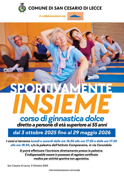 SPORTIVAMENTE INSIEME - corso di ginnastica dolce