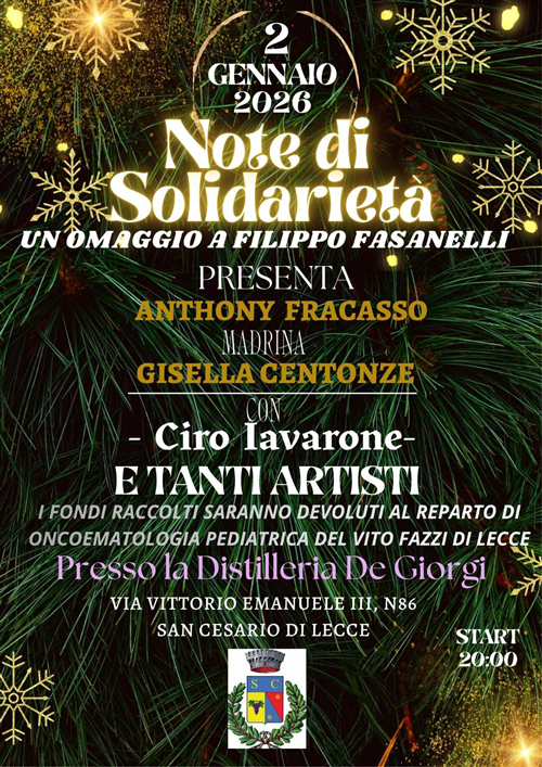 2 Gennaio Note di Solidarieta'un omaggio a Filippo Fasanelli