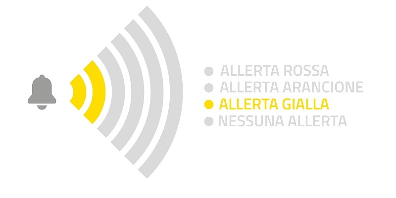 ALLERTA GIALLA per VENTO per il 27 settembre 2022